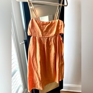 Orange mini beach dress